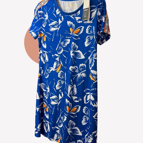 ADIDAS FARM RIO BUTTERFLY ROYAL BLUE THREE STRIPE ROYAL BLUE DRESS RAINBOW PRIDE - Picture 10 of 11